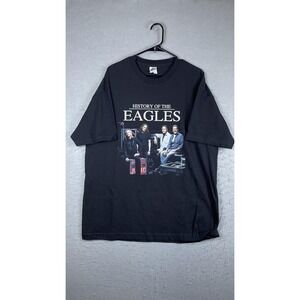 Alstyle Shirt Mens XL Black History Of The Eagles Tour 2014 Graphic Tee T-Shirt